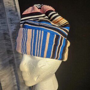 Missoni Striped Wool Blend Beanie Winter Hat